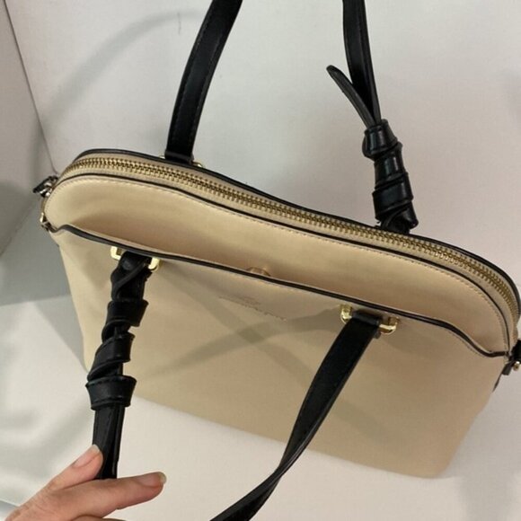 NANETTE LEPORE Taupe Full Zip DOME Tote Handbag - Picture 5 of 15